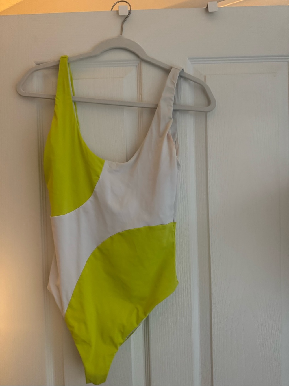 Mara Hoffman White and Lime One Piece